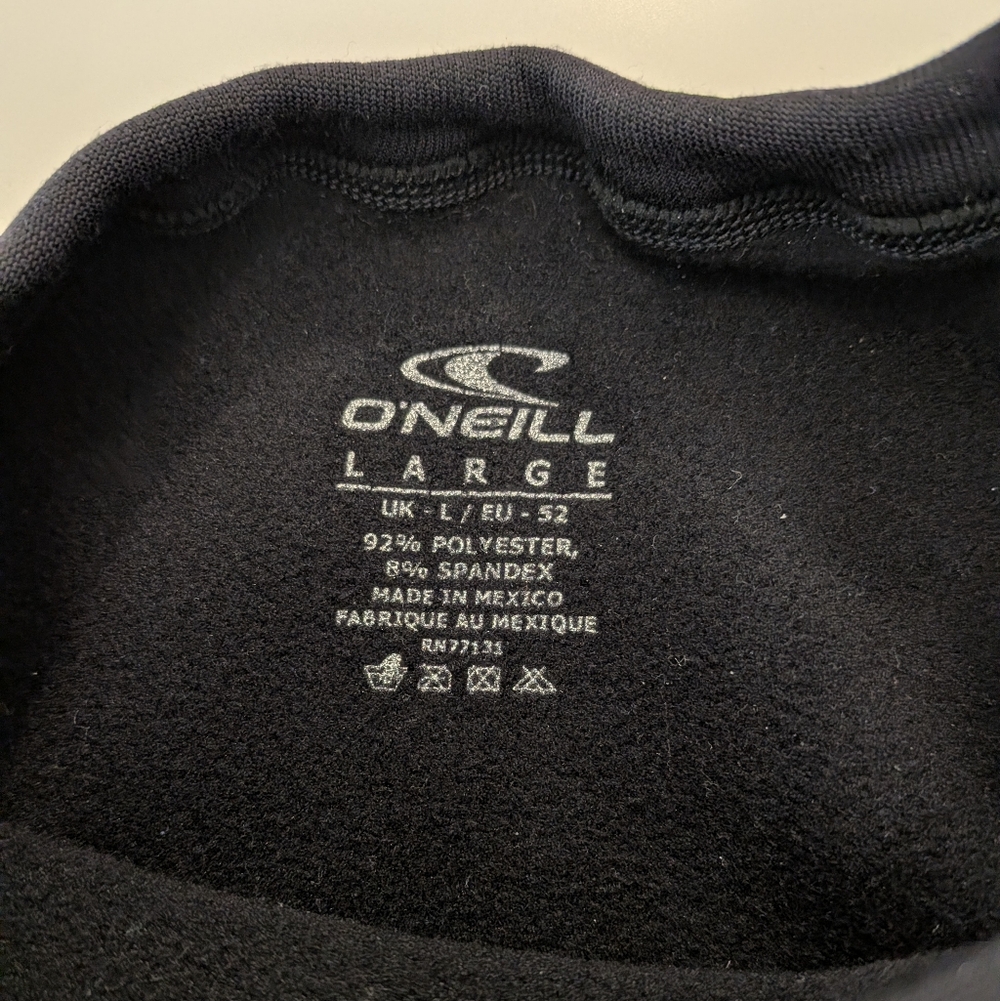 ONeill Thermo-X Long Sleeve Crew‎ Base Layer Top Black Large - Picture 2 of 10